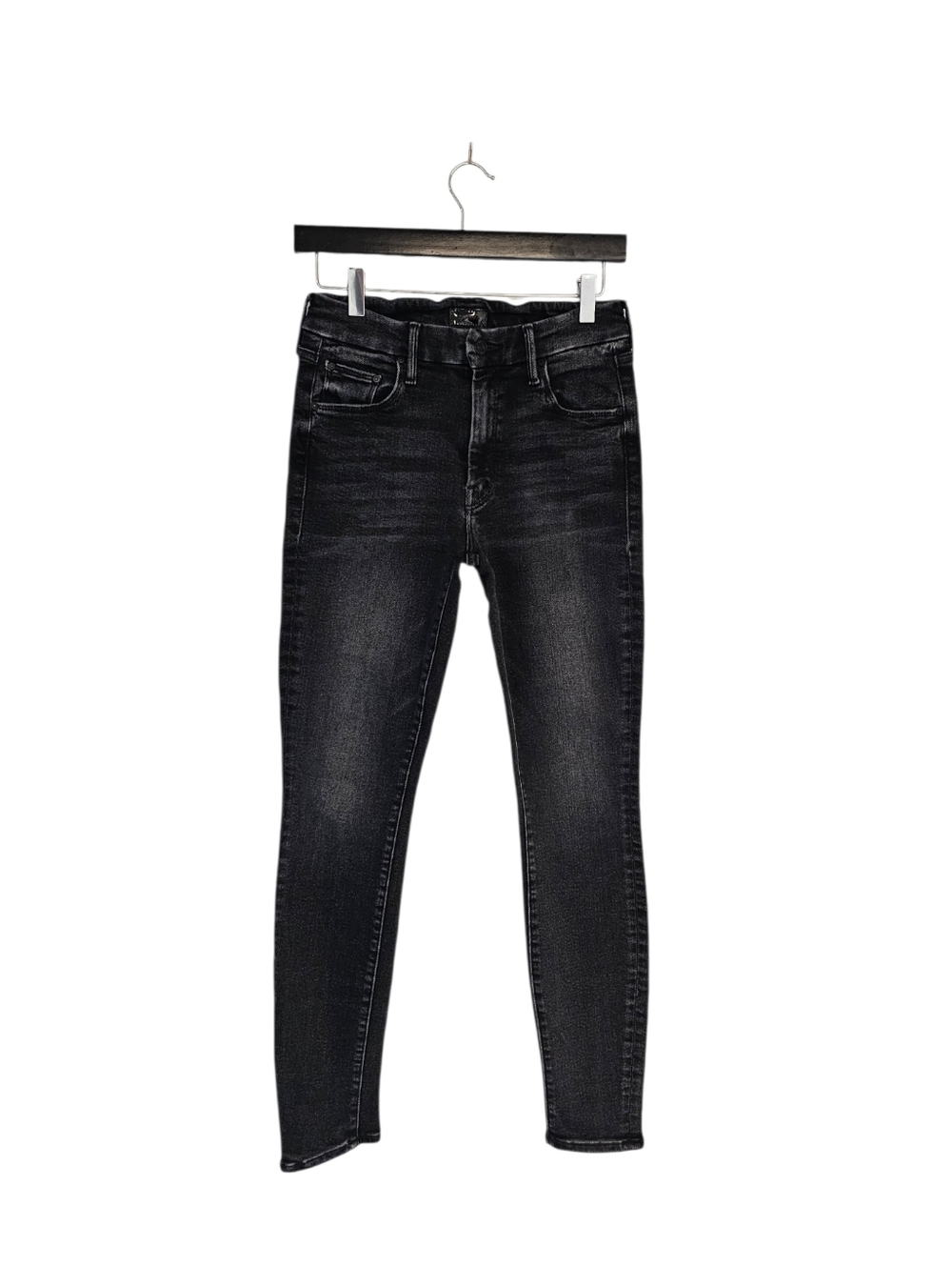 MOTHER The Looker High Rise Skinny Black Not‎ Today Satan Jeans  27 Preowned